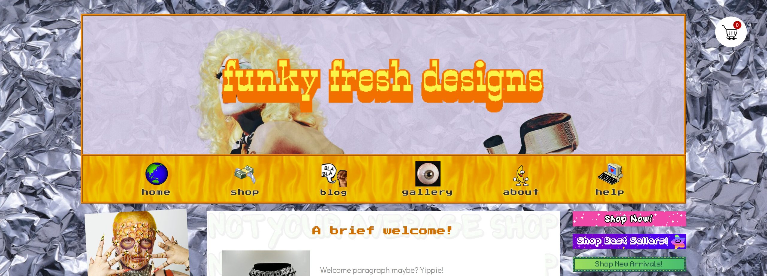 FFD Screenshot from a website titled "CraveWise", with images of food underneath.